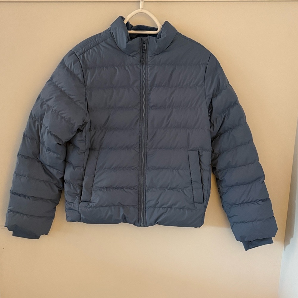 Athleta Light Blue Puffer Jacket